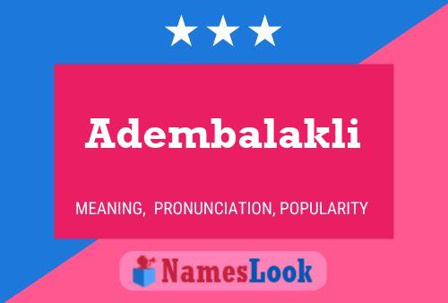 Adembalakli Name Poster