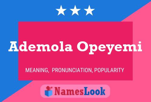 Ademola Opeyemi Name Poster