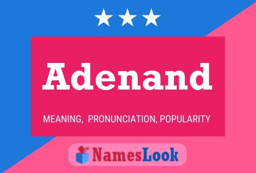 Adenand Name Poster