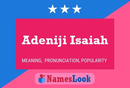 Adeniji Isaiah Name Poster