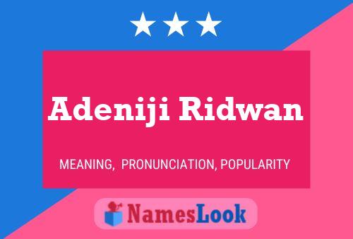 Adeniji Ridwan Name Poster