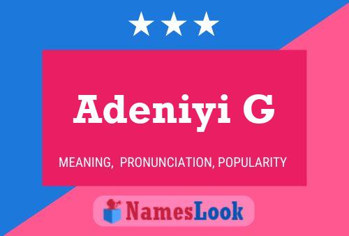 Adeniyi G Name Poster