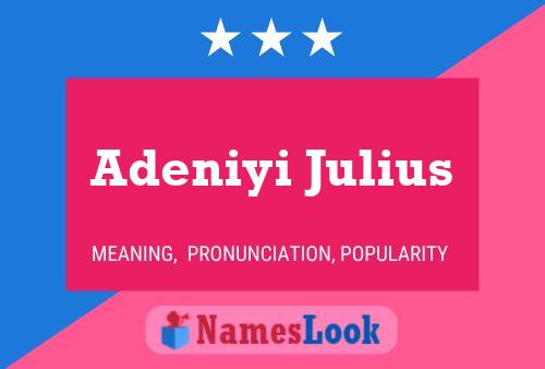 Adeniyi Julius Name Poster