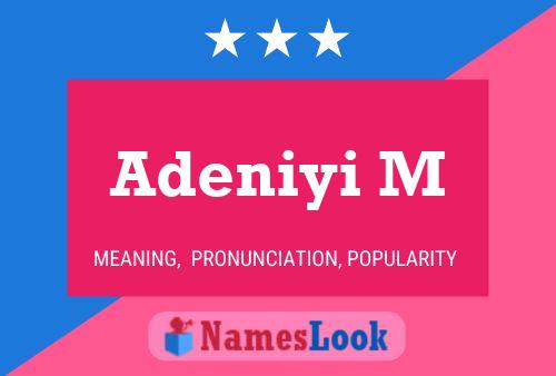 Adeniyi M Name Poster