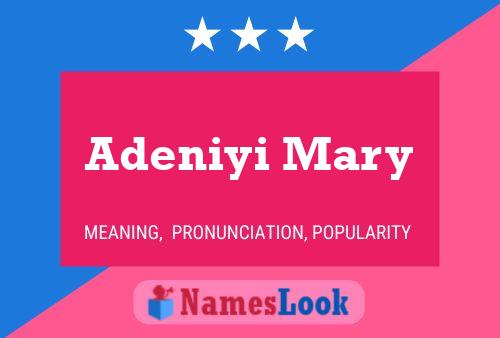 Adeniyi Mary Name Poster