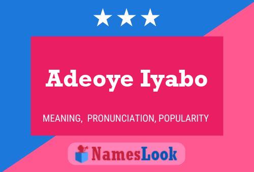 Adeoye Iyabo Name Poster