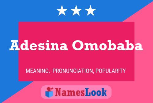 Adesina Omobaba Name Poster