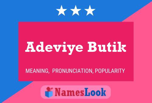 Adeviye Butik Name Poster