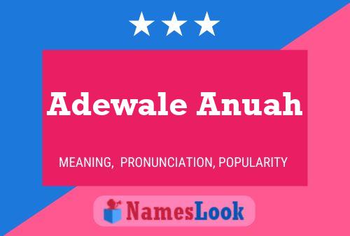 Adewale Anuah Name Poster