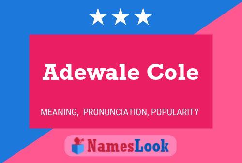 Adewale Cole Name Poster