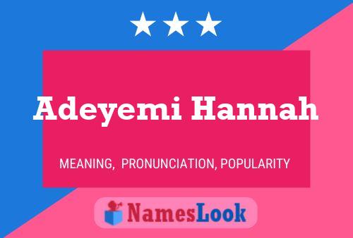 Adeyemi Hannah Name Poster