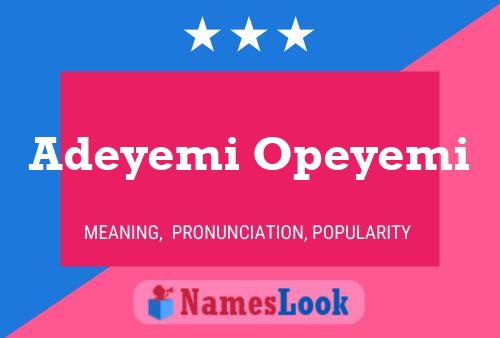 Adeyemi Opeyemi Name Poster