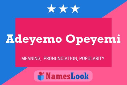 Adeyemo Opeyemi Name Poster