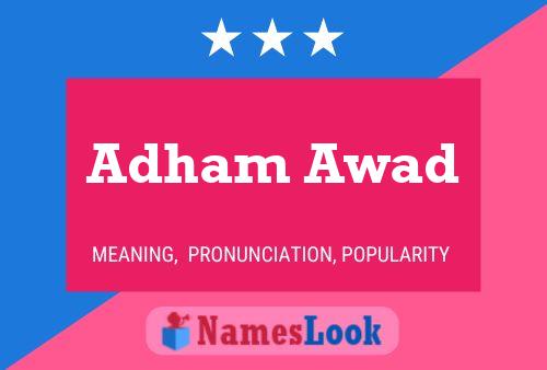 Adham Awad Name Poster