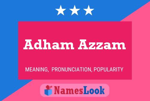 Adham Azzam Name Poster