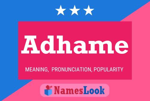 Adhame Name Poster