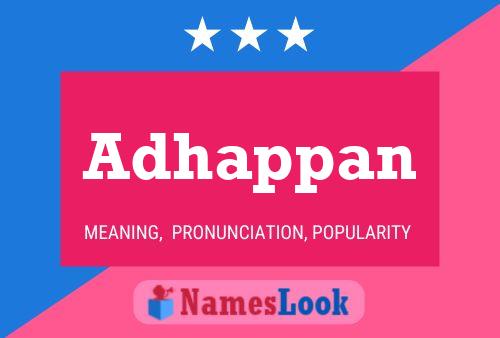 Adhappan Name Poster