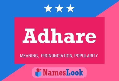 Adhare Name Poster