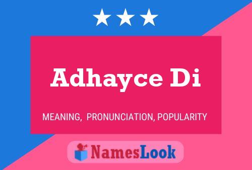 Adhayce Di Name Poster