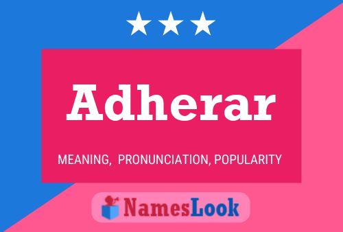 Adherar Name Poster