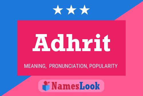 Adhrit Name Poster