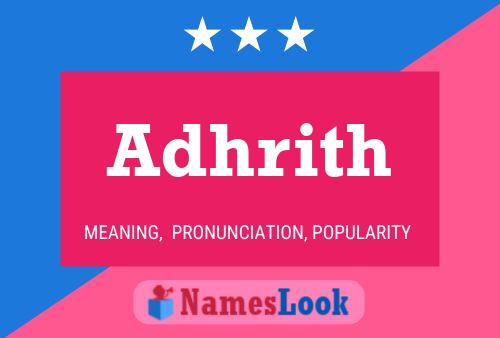 Adhrith Name Poster