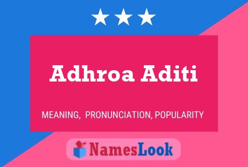 Adhroa Aditi Name Poster