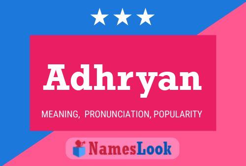 Adhryan Name Poster