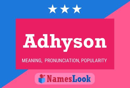 Adhyson Name Poster