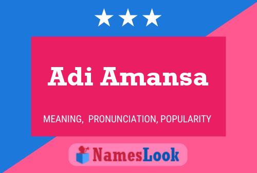 Adi Amansa Name Poster