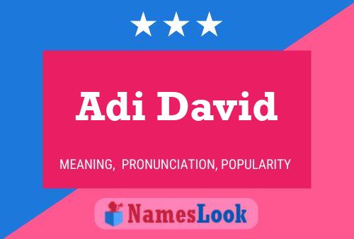 Adi David Name Poster