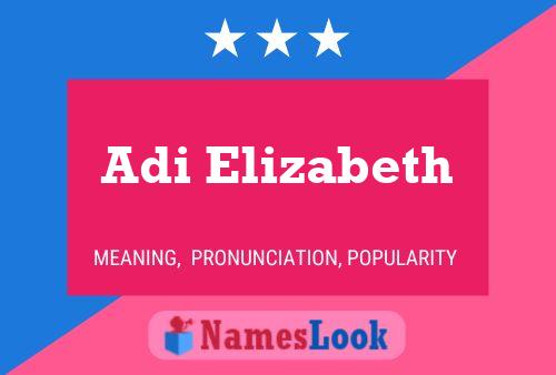 Adi Elizabeth Name Poster