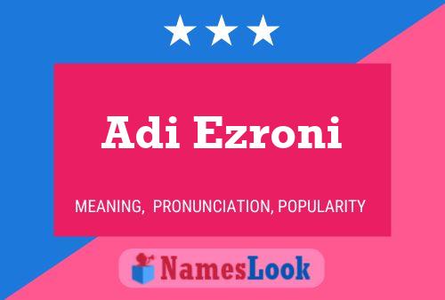 Adi Ezroni Name Poster