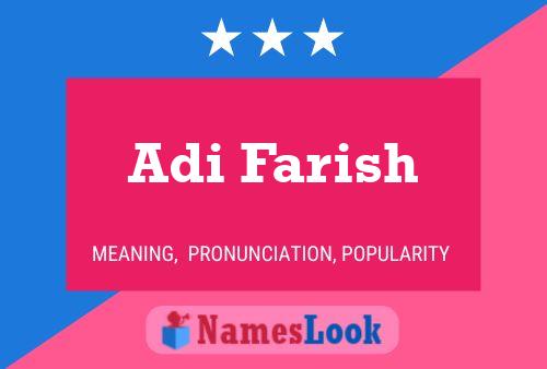 Adi Farish Name Poster