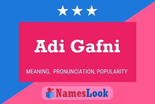 Adi Gafni Name Poster