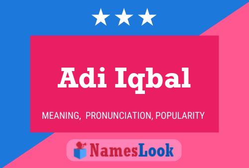 Adi Iqbal Name Poster