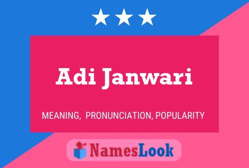 Adi Janwari Name Poster