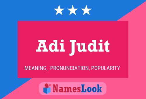 Adi Judit Name Poster