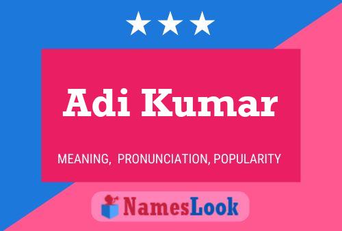 Adi Kumar Name Poster