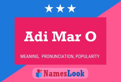 Adi Mar O Name Poster