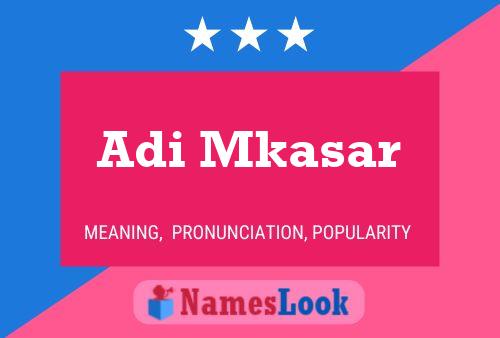 Adi Mkasar Name Poster