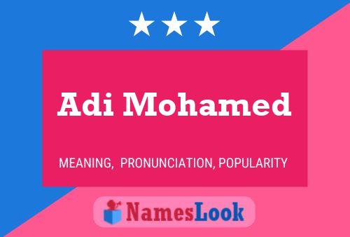 Adi Mohamed Name Poster