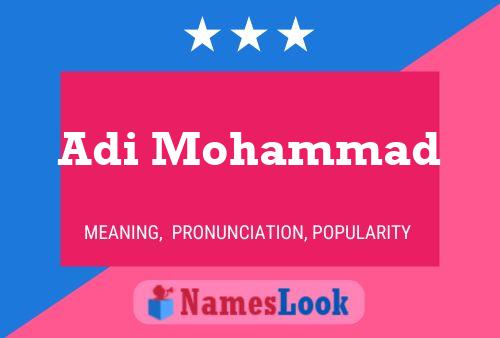 Adi Mohammad Name Poster