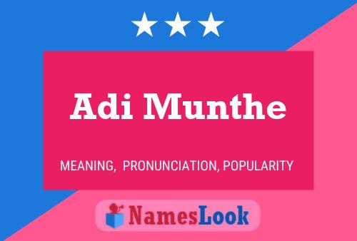 Adi Munthe Name Poster