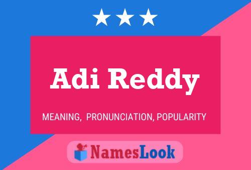 Adi Reddy Name Poster