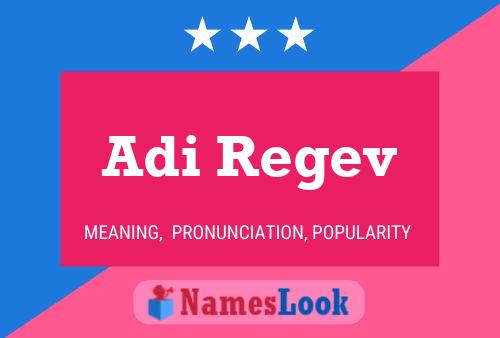 Adi Regev Name Poster