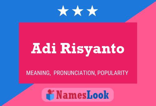 Adi Risyanto Name Poster