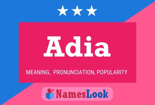 Adia Name Poster