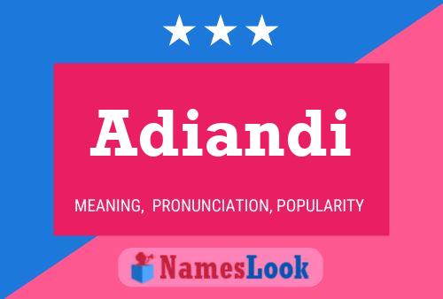 Adiandi Name Poster