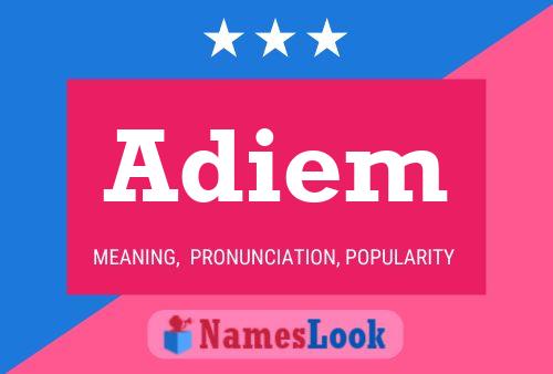 Adiem Name Poster